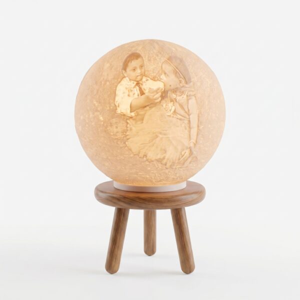 Globe Lithophane Photo with Stand